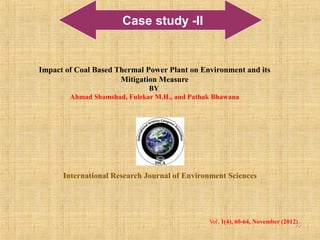 Impact of thermal power plant on environment and its management | PPT