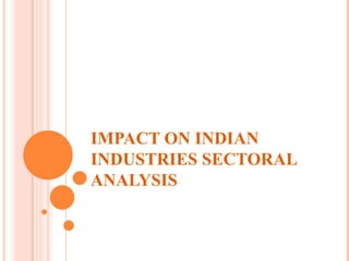 IMPACT ON INDIAN INDUSTRIES SECTORAL ANALYSIS 