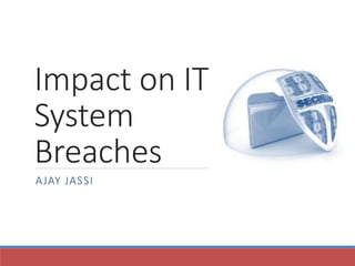 Impact on IT
System
Breaches
AJAY JASSI
 