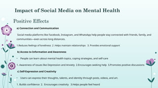 Impact of Social Media on Mental Health by Zeeluf Ashraf Rajput ...
