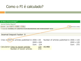 Como o FI é calculado?
 