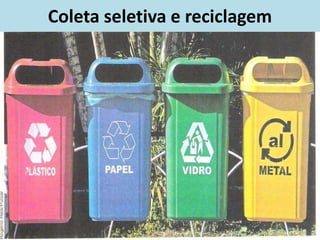 Coleta seletiva e reciclagem
 