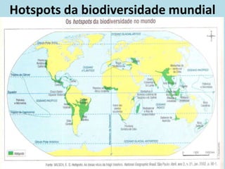 Hotspots da biodiversidade mundial
 