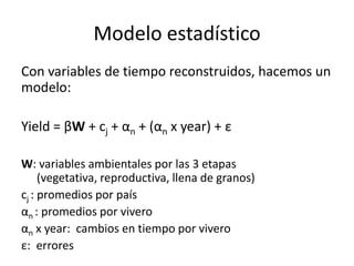 Los impactos del cambio de clima en la productividad de cultivos, con trayectorias adaptativas por el futuro…