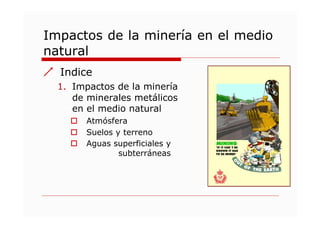 Impactos Ambientales de la Minería: Contaminación y Alteraciones ...