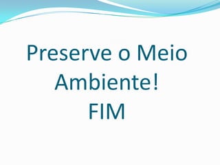 Impactos do homem sobre o meio ambiente