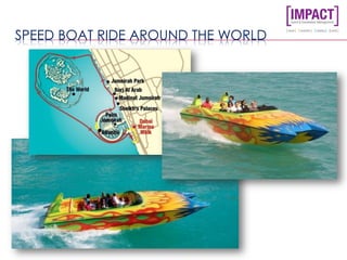 SPEED BOAT RIDE AROUND THE WORLD
 