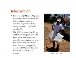 The impact of Quality Protein Maize (QPM) on school children’s weight and height: Results from an effectiveness trial in Colombia