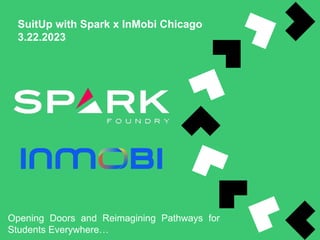 SuitUp with Spark x InMobi Chicago
3.22.2023
Opening Doors and Reimagining Pathways for
Students Everywhere…
 