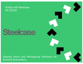SuitUp with Steelcase
04.19.2021
Opening Doors and Reimagining Pathways for
Students Everywhere…
 