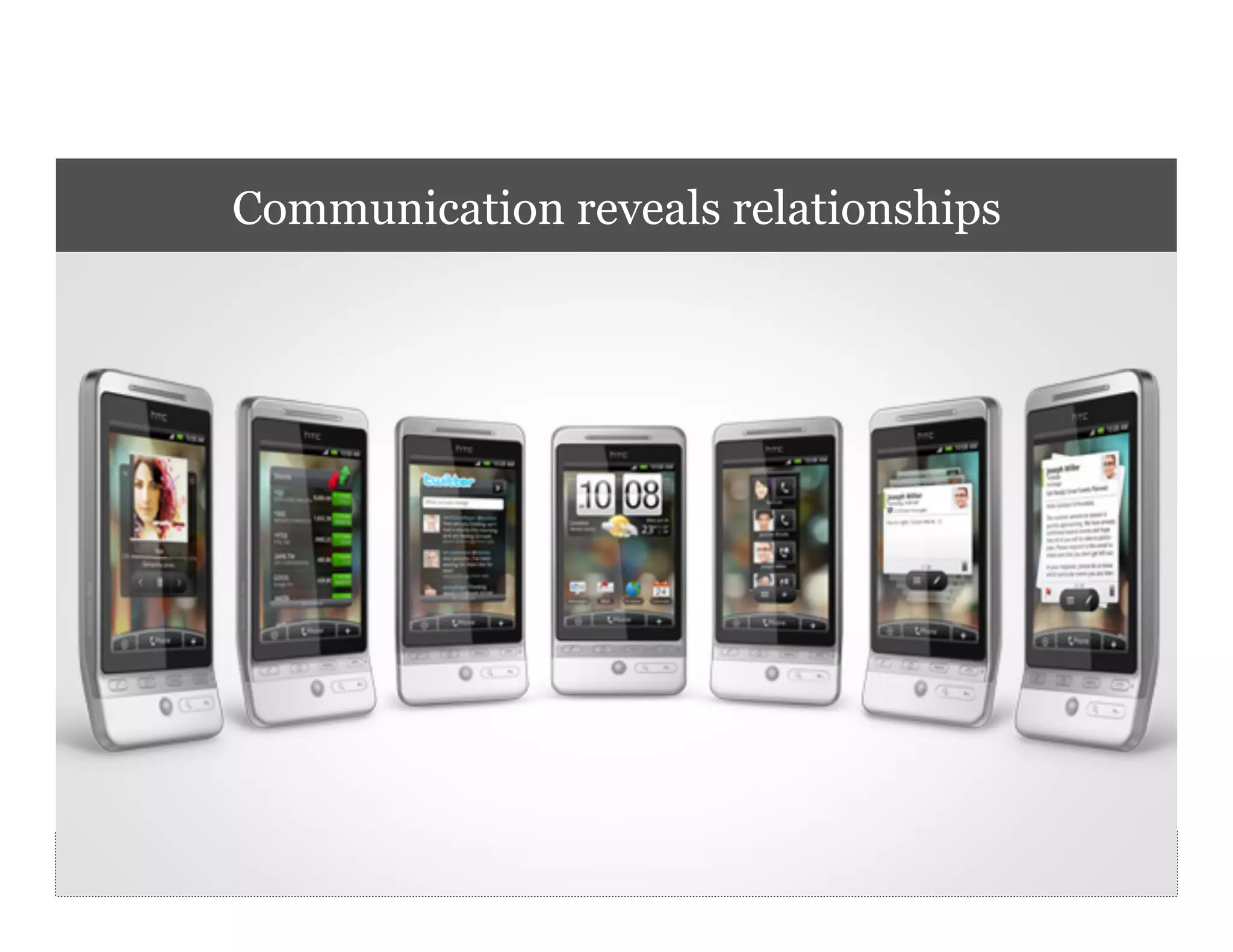 Communication reveals relationships




                                      44
 
