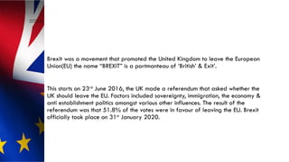 Impacts of brexit and its brief description | PPT