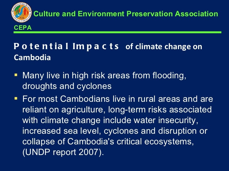 Impacts Of Climate Change On Cambodia