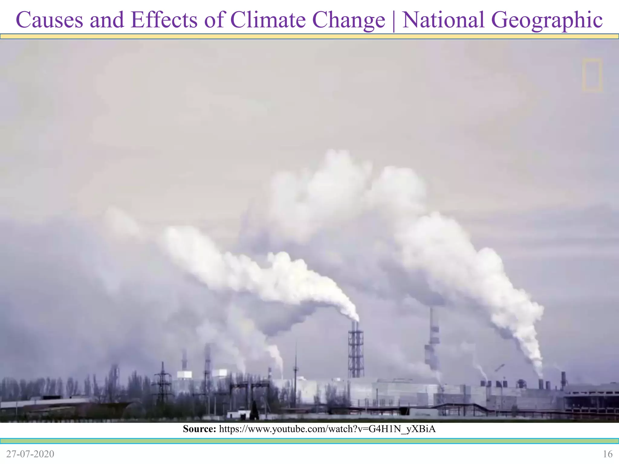 1627-07-2020
Causes and Effects of Climate Change | National Geographic
Source: https://www.youtube.com/watch?v=G4H1N_yXBiA
 