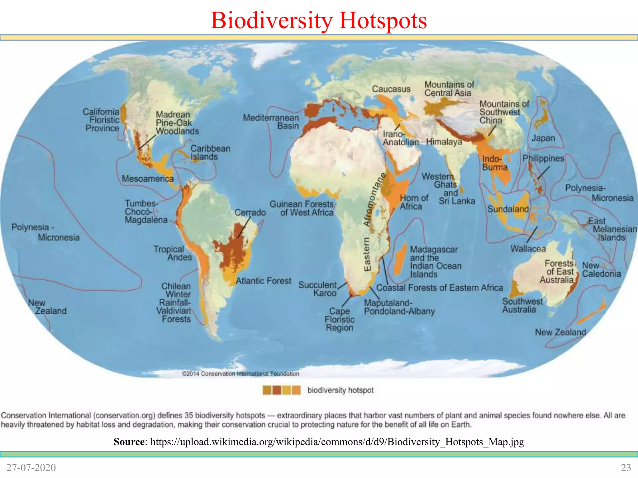 2327-07-2020
Biodiversity Hotspots
Source: https://upload.wikimedia.org/wikipedia/commons/d/d9/Biodiversity_Hotspots_Map.jpg
 