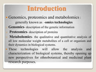 Impacts of genomics, proteomics, and metabolomics ppt | PPTX