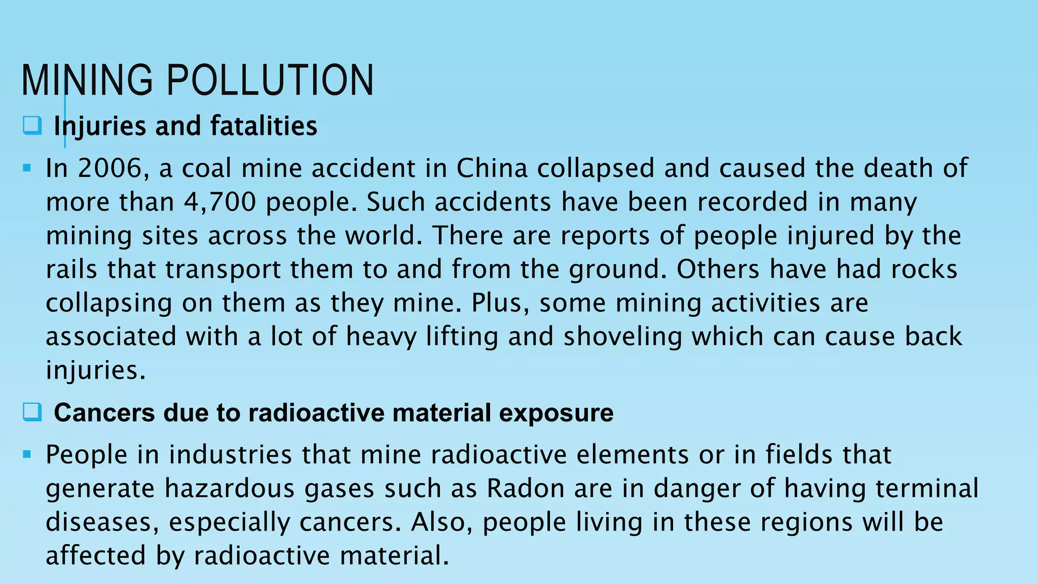 Impacts of mining on environment pptx