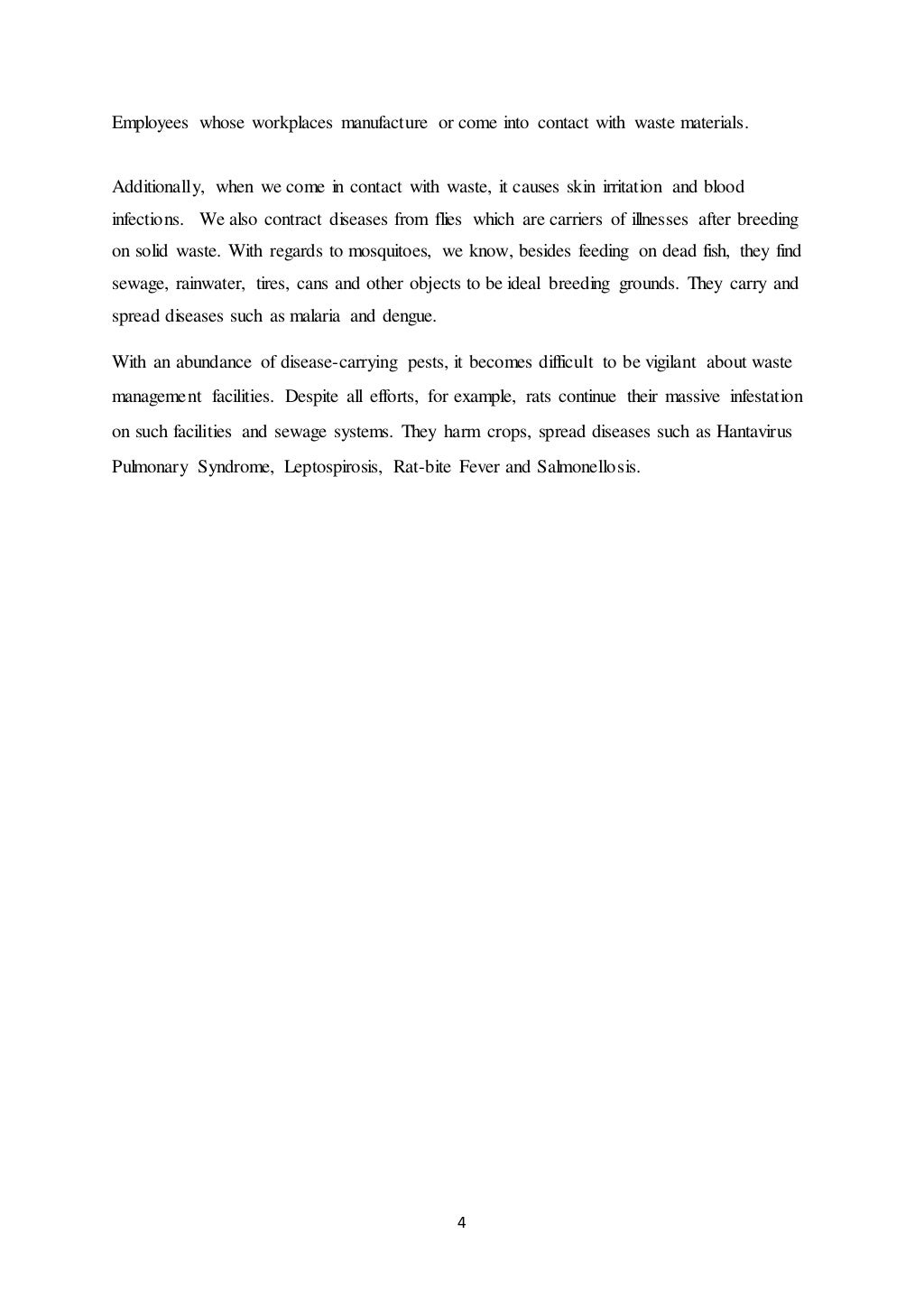Impacts Of Solid Waste Management In Pakistan