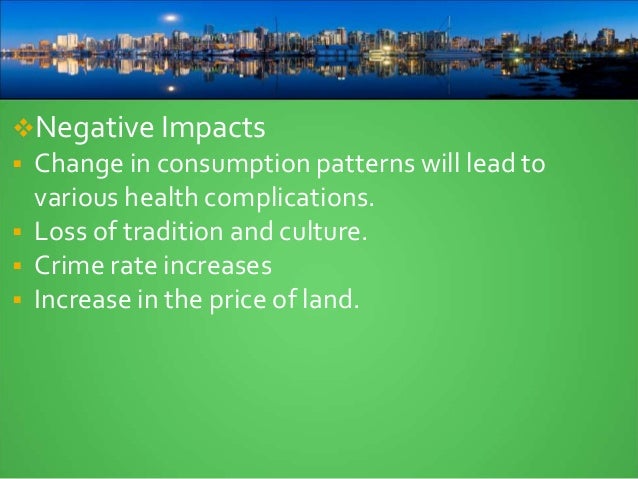 Impacts of Urbanization