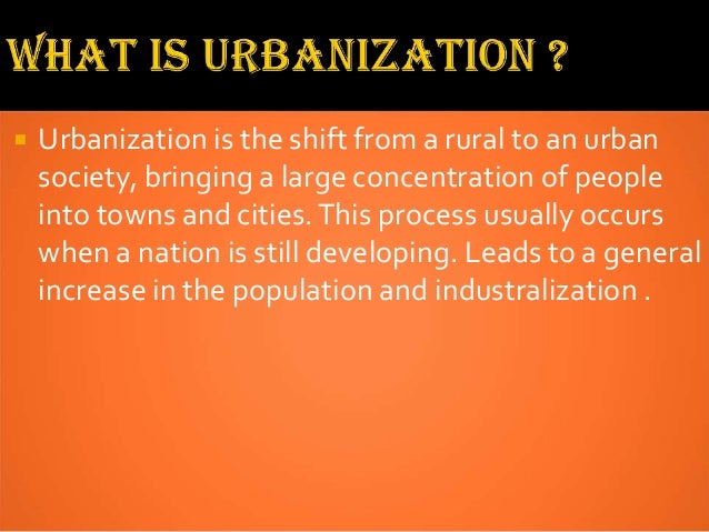 Impacts Of Urbanization