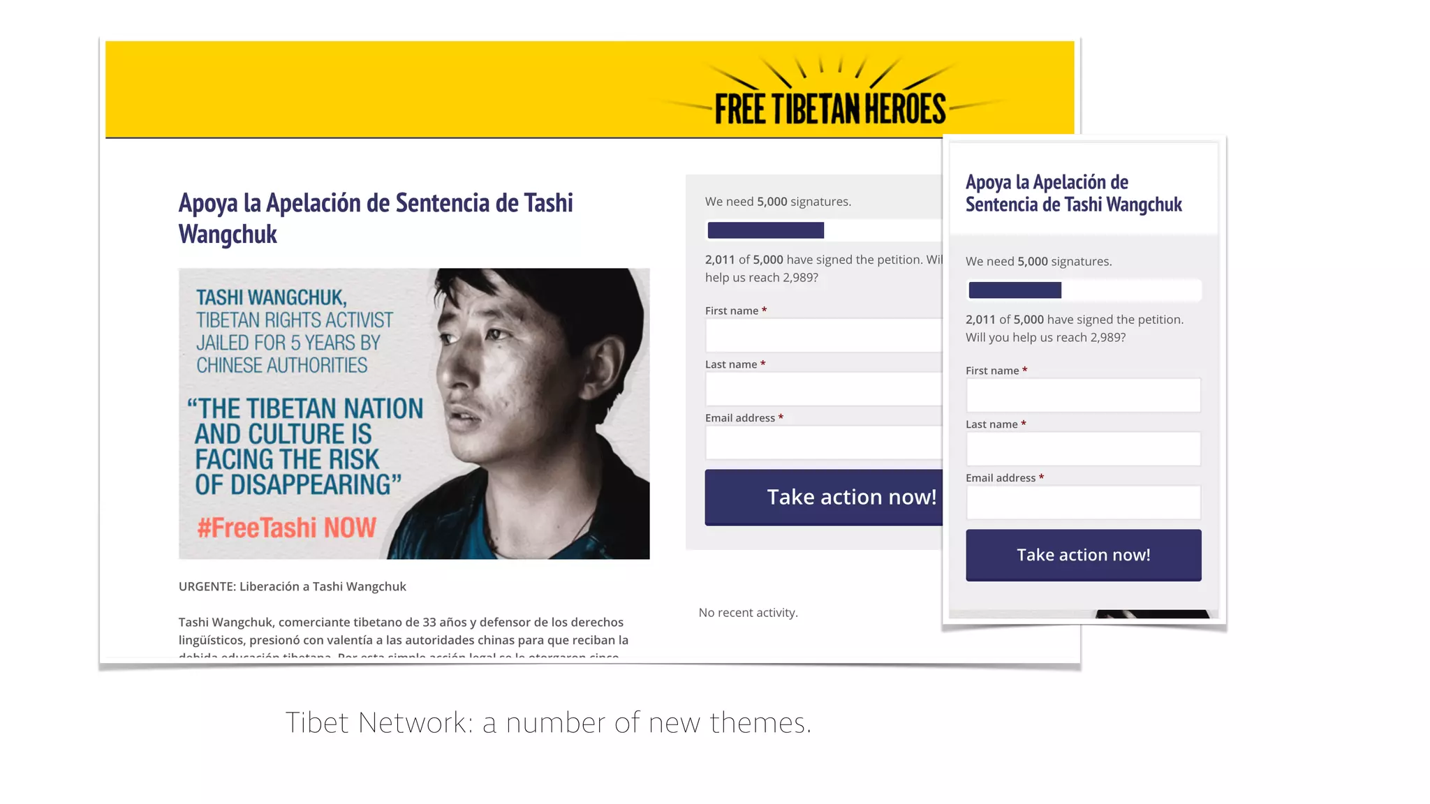 Tibet Network: a number of new themes.
 