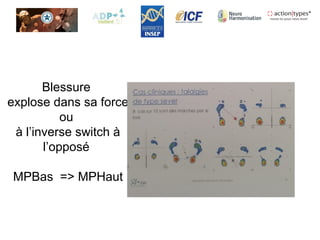 Blessure
explose dans sa force
ou
à l’inverse switch à
l’opposé
MPBas => MPHaut
 