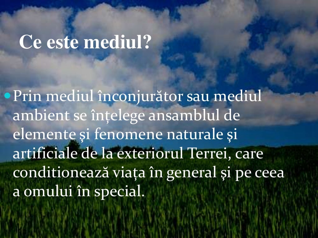 Impactul activitatilor antropice asupra mediului inconjurator