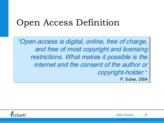 TU Delft sets the Default to Open Access TU Delft sets the Default to Open Access