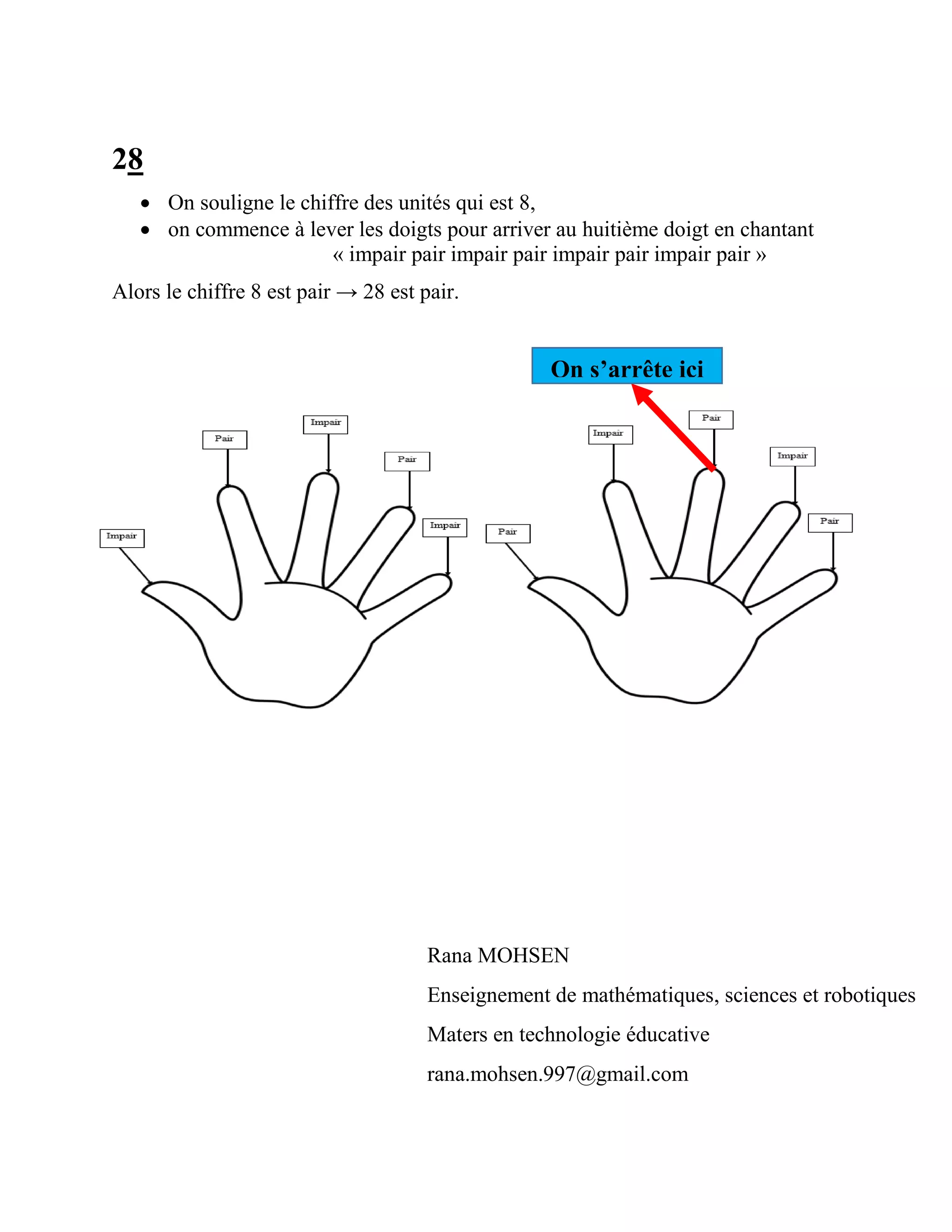 Comment Expliquer Les Nombres Pairs Et Impairs Impair pair