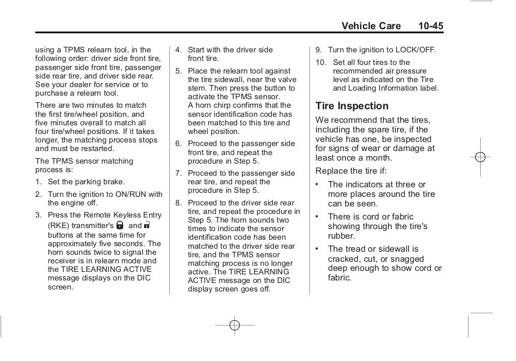 2012 Chevy Impala Owners Manual