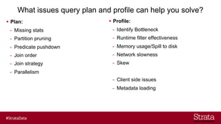 How to use Impala query plan and profile to fix performance issues | PDF