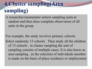 SAMPLING MEANING AND TYPES | PPTX