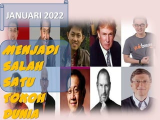 JANUARI 2022

MENJADI
SALAH
SATU
TOKOH
DUNIA

 