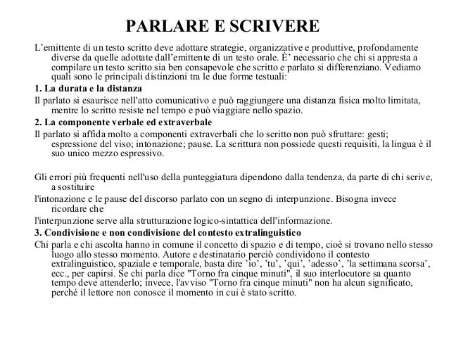 Imparare scrivere
