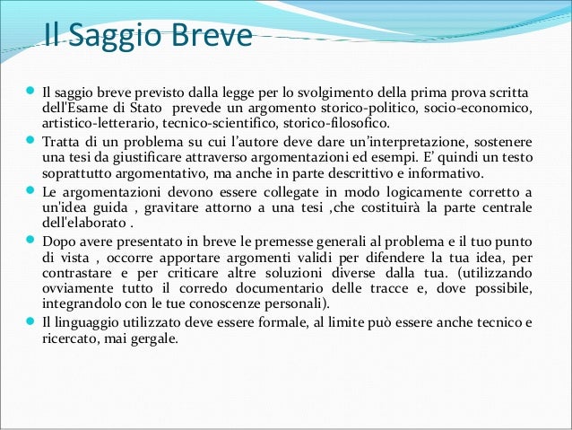 Come Si Fa Un Saggio Breve Tipologie testuali