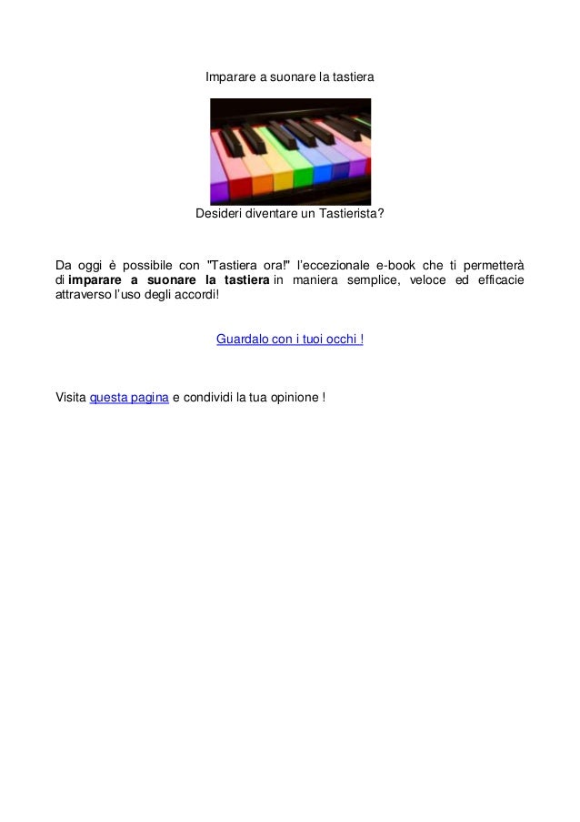 Imparare a suonare la tastiera