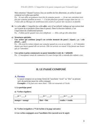 IMPARFAIT ET PASS COMPOS EXERCICES CORRIG S ET EXPLIQU S | PDF
