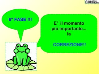 E' il momento
più importante...
la
CORREZIONE!!
6° FASE !!!
 