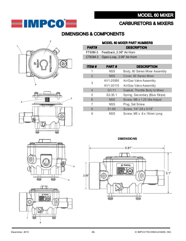 IMPCO A3-84 PROPANE AIR HORN FOR CA55 CA 55 MIXER CARBURETOR 2-1//16/" 2.063