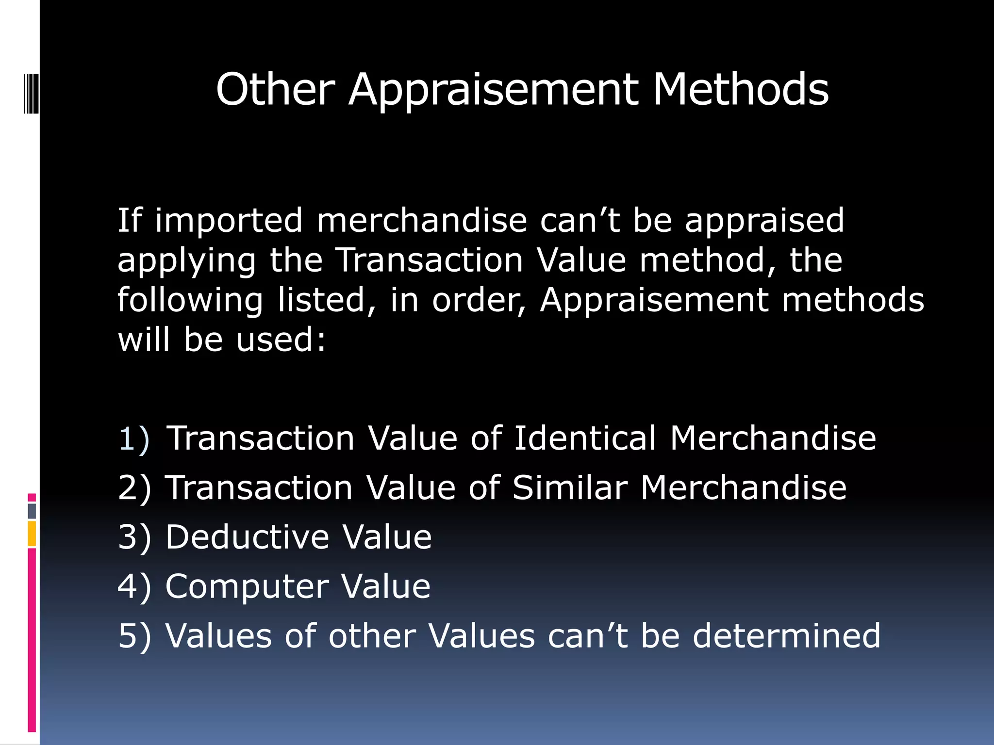 IMPORT COMPLIANCE - CUSTOMS VALUATION | PPTX