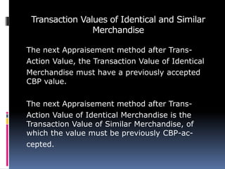 IMPORT COMPLIANCE - CUSTOMS VALUATION | PPTX