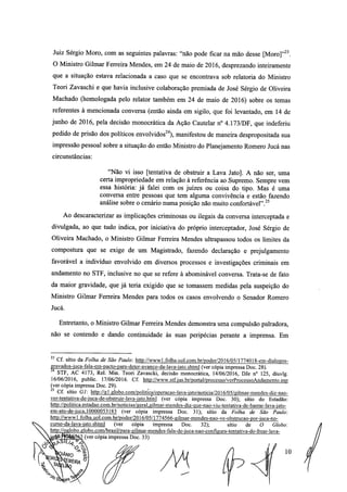 Setembro de 2016: Impeachment de Gilmar, documento assinado 