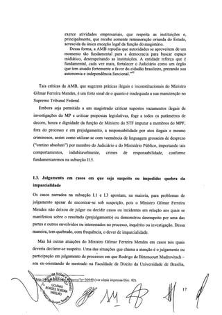 Setembro de 2016: Impeachment de Gilmar, documento assinado 
