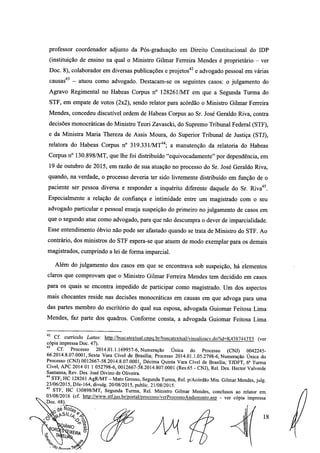 Setembro de 2016: Impeachment de Gilmar, documento assinado 