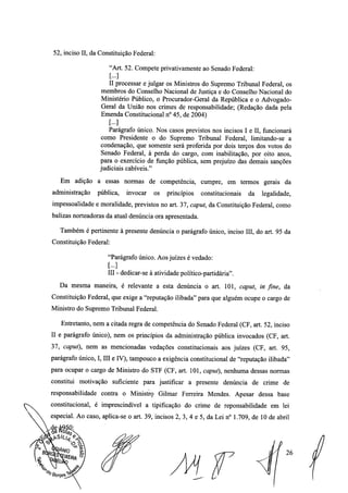 Setembro de 2016: Impeachment de Gilmar, documento assinado 