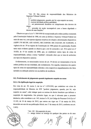 Setembro de 2016: Impeachment de Gilmar, documento assinado 