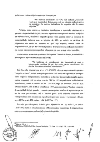 Setembro de 2016: Impeachment de Gilmar, documento assinado 