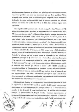 Setembro de 2016: Impeachment de Gilmar, documento assinado 