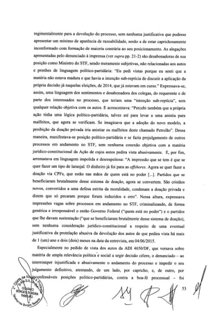 Setembro de 2016: Impeachment de Gilmar, documento assinado 