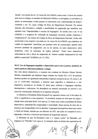 Setembro de 2016: Impeachment de Gilmar, documento assinado 